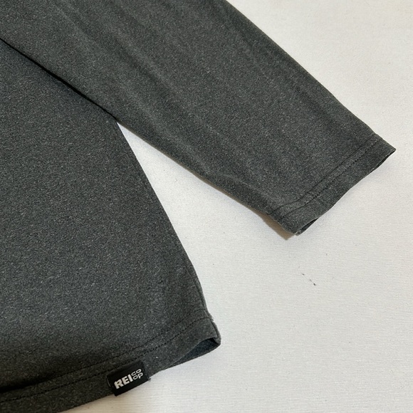 REÍ COOP LONG SLEVEE TEE MEN SIZE LARGE GRAY SCOOP NECK - Picture 5 of 9